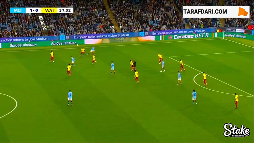 گل متئوس نونس به واتفورد (منچسترسیتی 2-0 واتفورد)