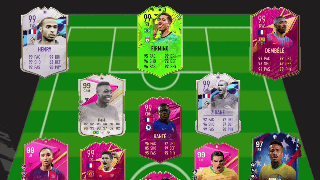 زیدان در Ultimate Team - پله در فیفا EA FC - آنری در فیفا - کارتهای ویژه Ultimate Team - فیفا ترکیب برتر تاریخ - ترکیب افسانهای فیفا EA FC - تیمهای برتر در فیفا - بهترین بازیکنان برزیل و فرانسه در تاریخ