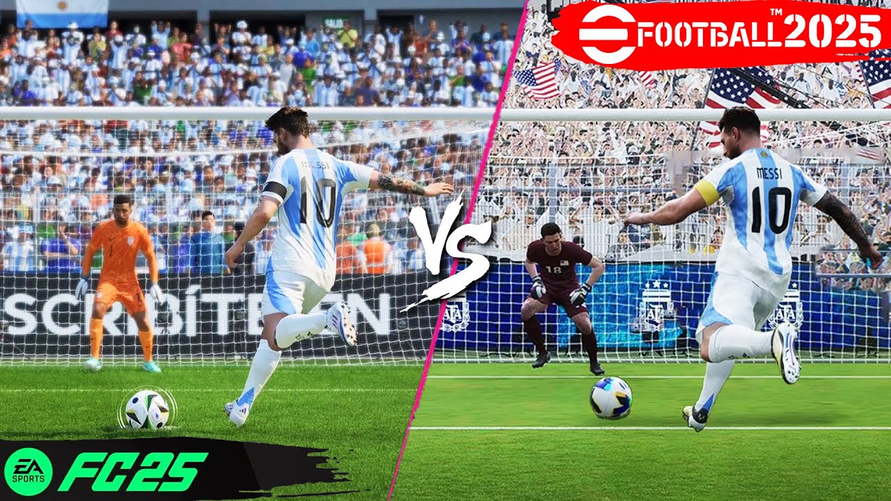 مقایسه بازی - ضربات پنالتی - FC 25 - eFootball 25