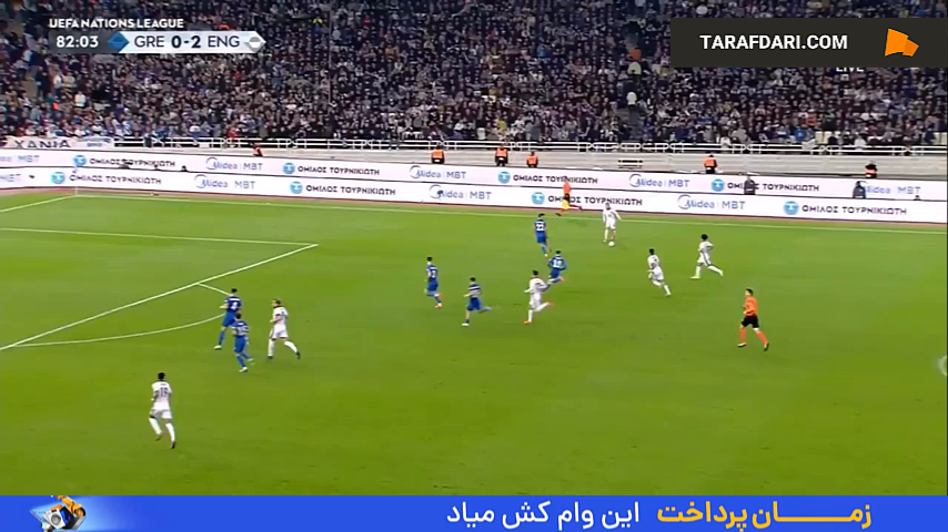 گل پشت پای زیبای کرتیس جونز به یونان (یونان 0-3 انگلیس)