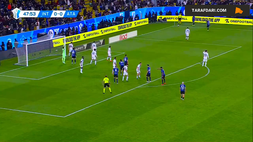 گل قیچی زیبای دنزل دومفریز به آتالانتا (اینتر 1-0 آتالانتا)
