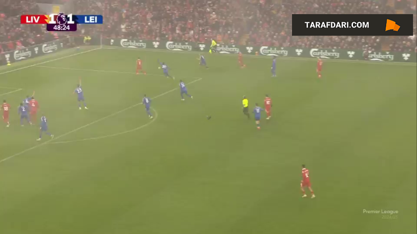 گل کرتیس جونز به لسترسیتی (لیورپول 2-1 لسترسیتی)