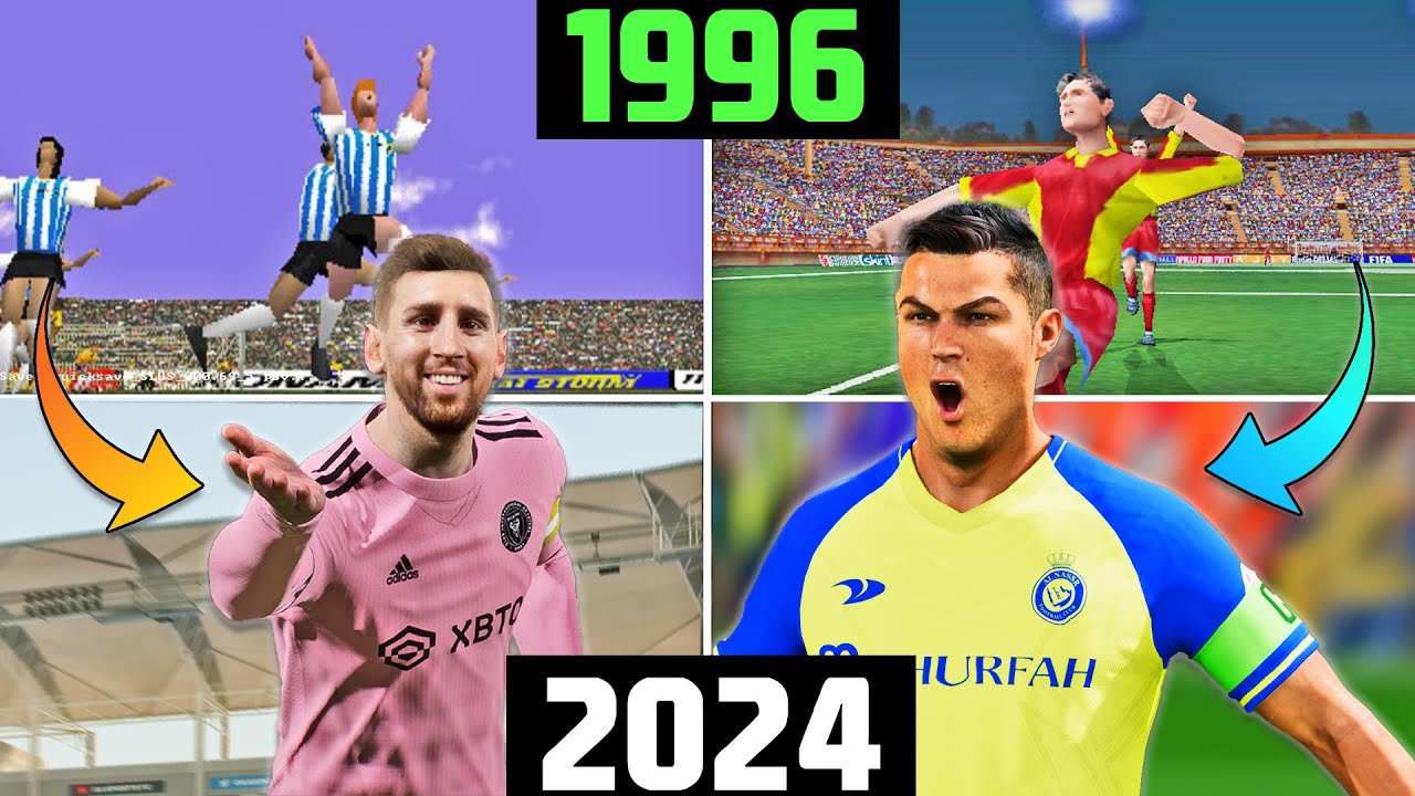 پیشرفت بازی eFootball از سال 1996 تا 2024