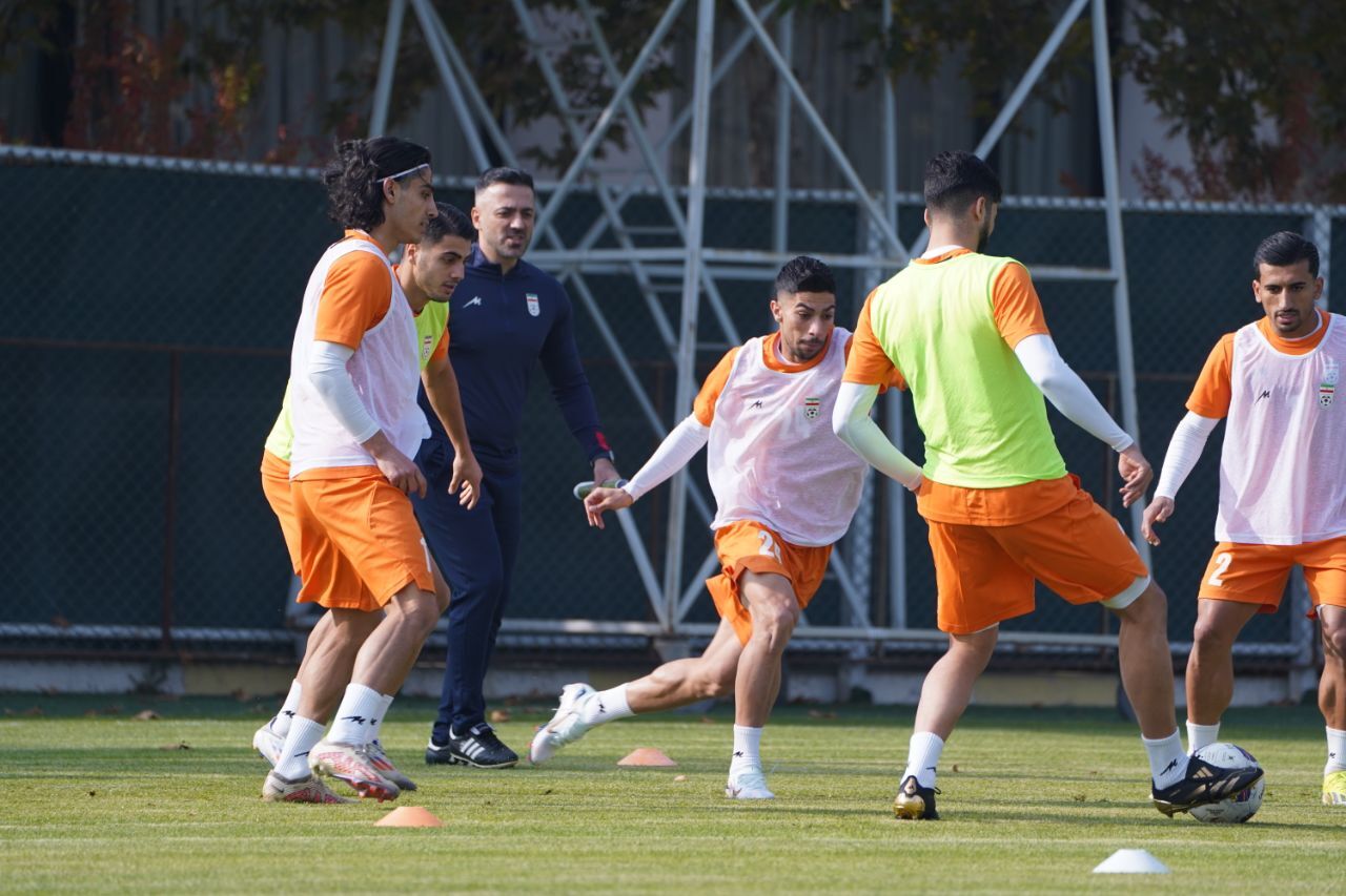 تیم ملی فوتبال-تمرین قبل از بازی با قرقیزستان