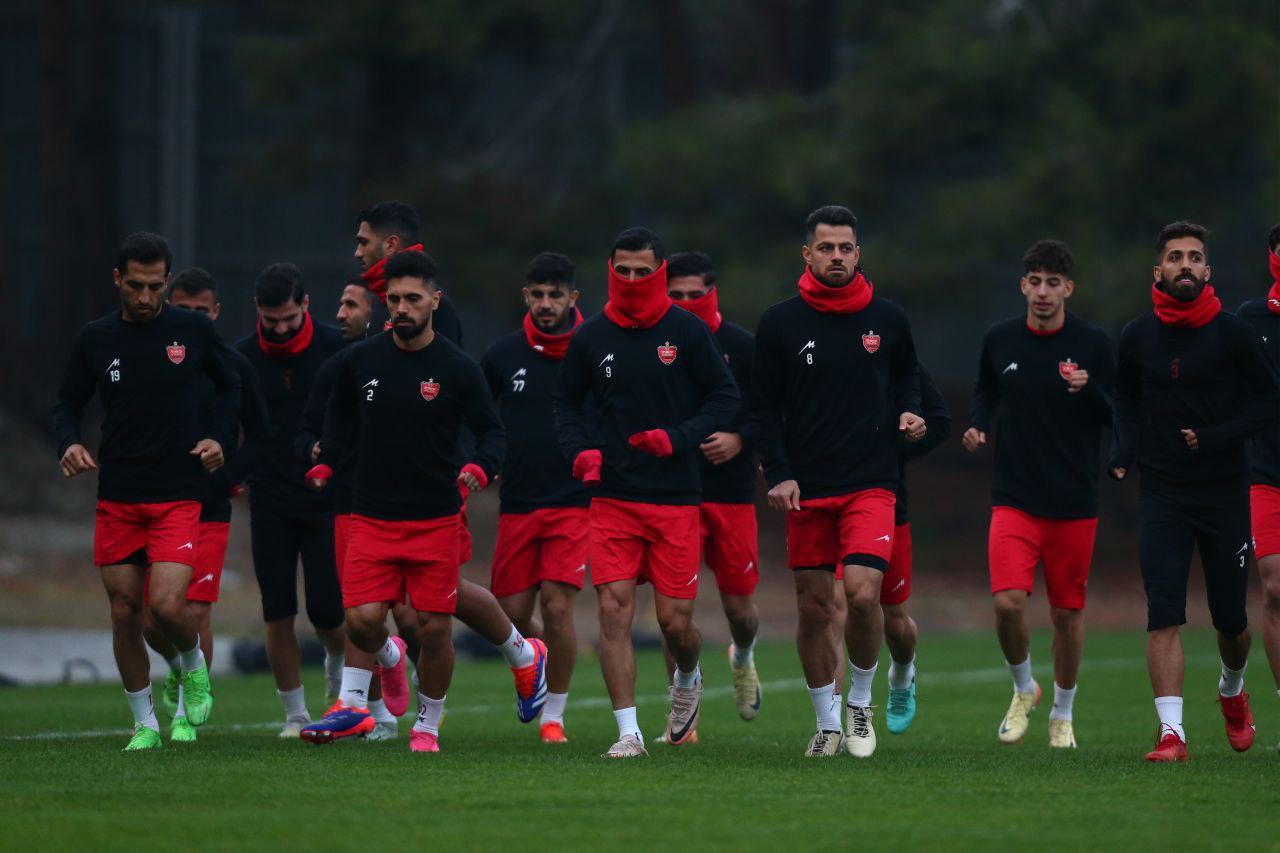 پرسپولیس-تمرین پرسپولیس قبل از بازی با الشرطه