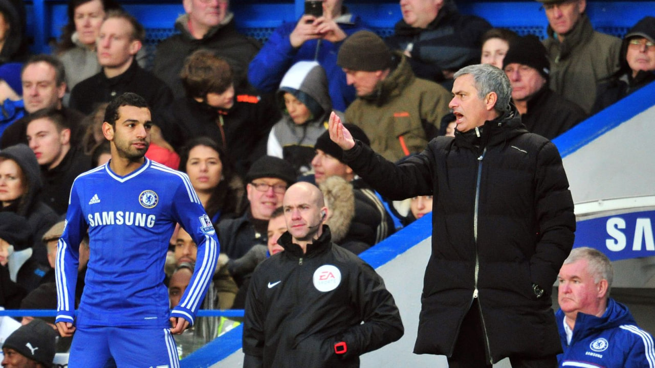 Mo salah and Mourinho