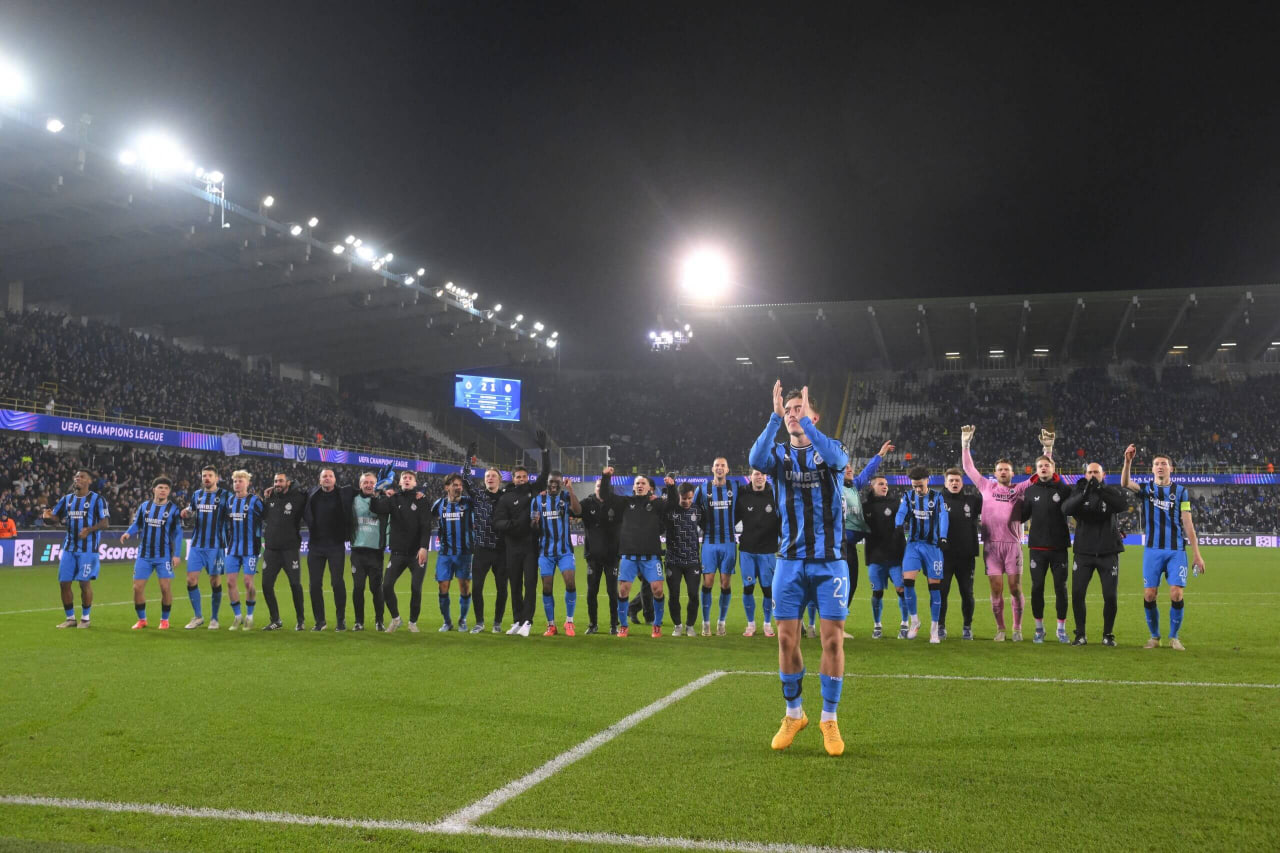 Club Brugge’s players celebration