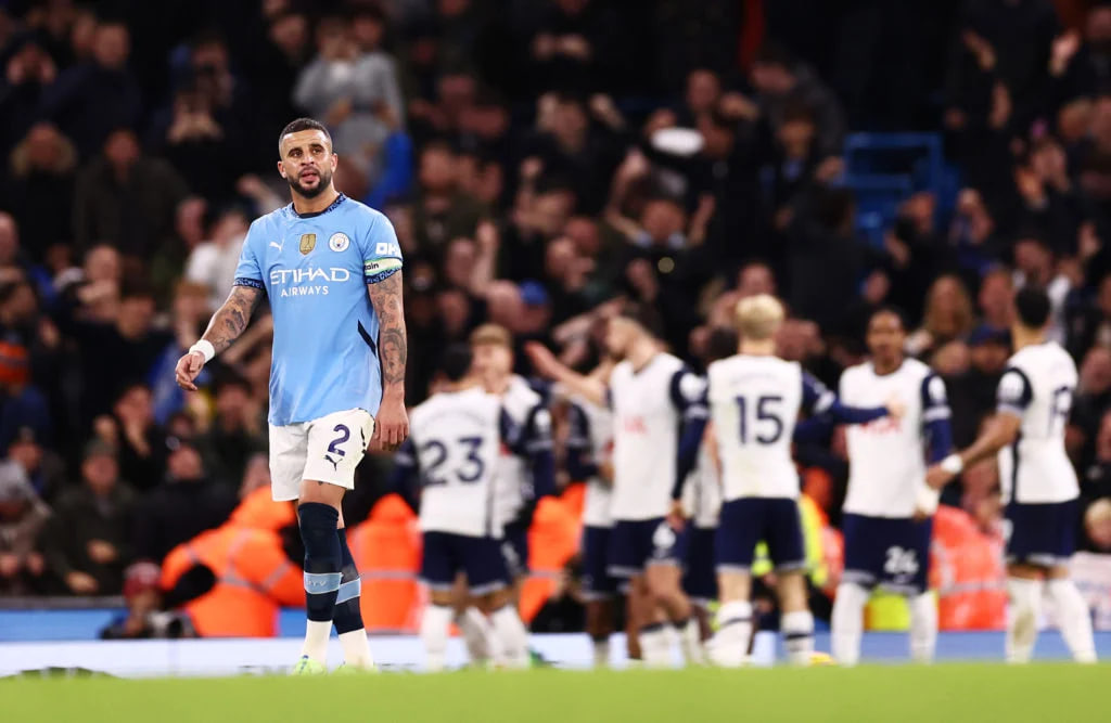 kyle walker frustration vs tottenham